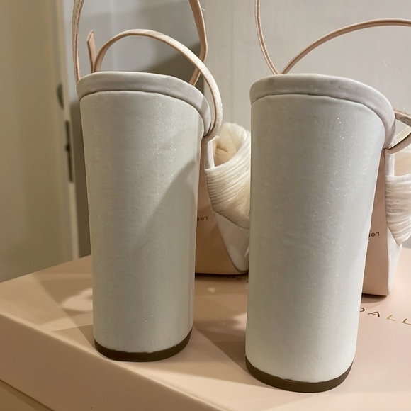 Loeffler Randall Natalia Platform Bow Heel Sz 9B Pearl White - Picture 16 of 16